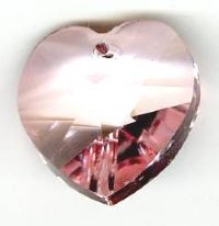 1 18mm Preciosa Light Pink Heart